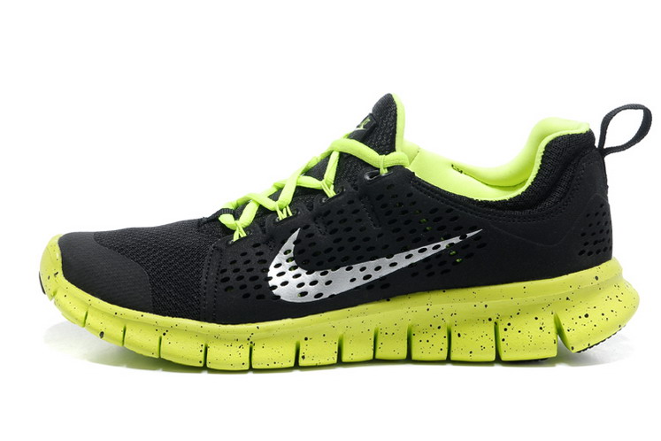 Cheap Supply 2013 New Nike Free Run Powerlines 2 Mens Running Shoes Black Green DAO4504